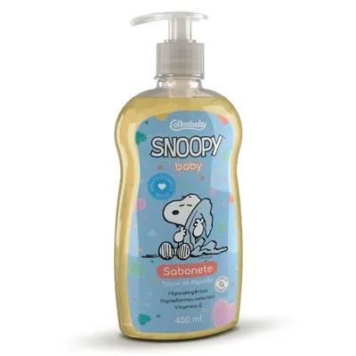 Sabonete Líquido Cottonbaby Toque De Algodão Snoopy Baby Vitamina E Pump 400Ml preço